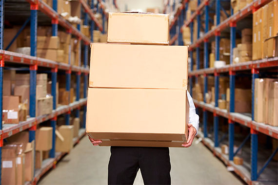 Embalaje distribución de su mercancía a sus clientes